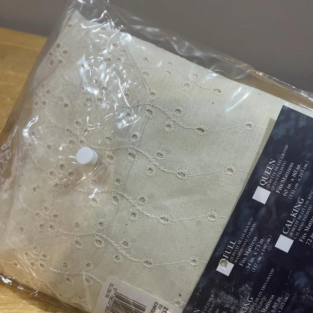 Reed Premier‎ Selection Full Eyelet Bedskirt Cream Country Cottage
